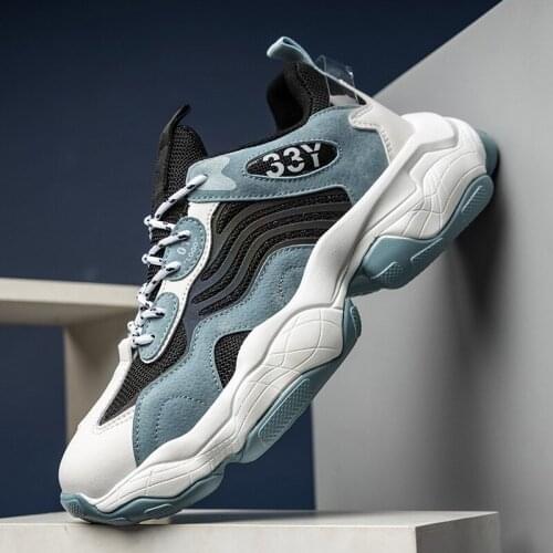 Mens Chunky Sneakers Solid Color Thick Bottom Platform Vulcanize Shoes Fashion Breathable Casual Running Shoe for Man