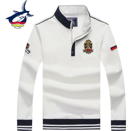 European Style Brand Tace & Shark Sweater Men Autumn/Winter Flag Embroidery Mens Pullover Knitted Sweaters 2019 Sweatshirt