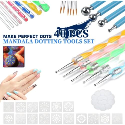 Mandala Dotting Tools Set for Painting Rocks Pottery Portable Multifunction Embossing Dot Kit Tool Set Handwork Decoration
