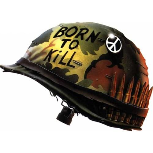 13cm X 13cm For Born To Kill Car Graffiti Sticker Windows Decal Waterproof Sunscreen Personality Decoration