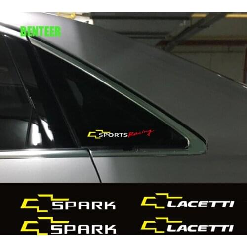 2pcs KK car windows sticker For Chevrolet Cruze Captiva Lacetti Aveo Orlando Epica Camaro Spark