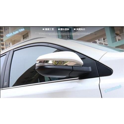 Lapetus Stainless Steel ! High Quality Side Car Door Mirrors Rearview Stripe Cover Trim For TOYOTA RAV4 RAV 4 2016 2017 2018