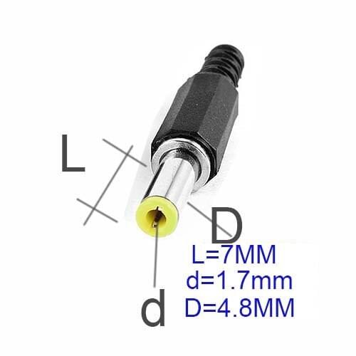 DC Plug/Socket 4.8mm x 1.7mm x 7mm power adapter NEW