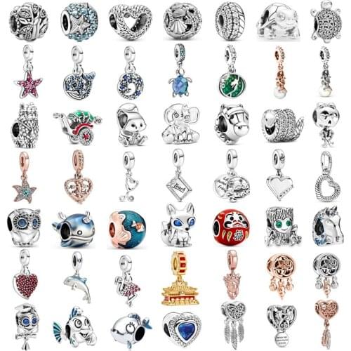 New Fashion Charm Original Ocean and Land Animal Series Beads Suitable for Original Pandora Ladies Bracelet Jewelry Gift