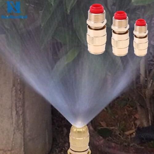 NuoNuoWell 5X 1/2" Male Screw Copper Nozzle Brass Spray Nozzle With Pre-Filter Irrigation Atomizing Sprinkler