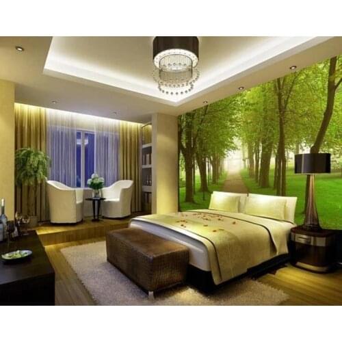 Custom Any Size 3D wall papers home decor Tree lined avenue Wallpaper Wall Fresco Living Room Bedroom Wall Paper