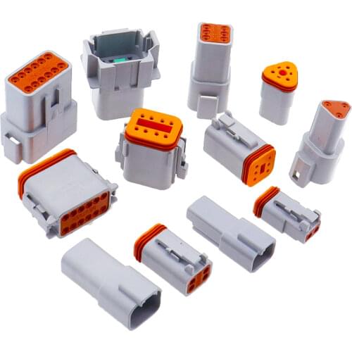 1set Deutsch DT connector DT06-2S/DT04-2P 2P 3P 4P 6P 8P 12P waterproof electrical connector for car motor with pins 22-16AWG