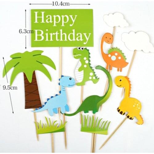 Dinosaur Theme Cake Toppers Jungle Safari Birthday Party1st Birthday Party Jurassic World Party Baby Shower Boys Birthday Party