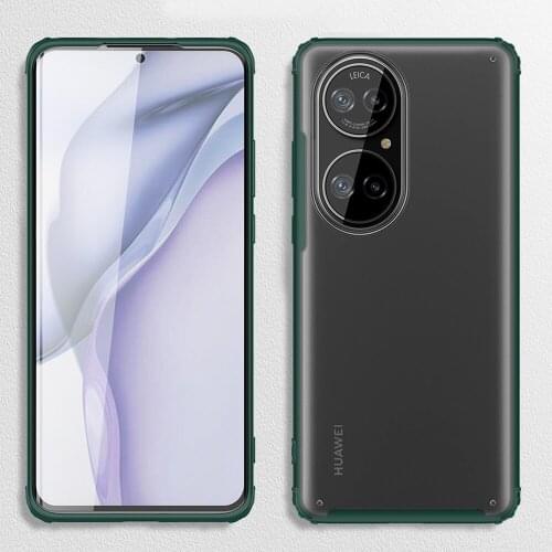 Shockproof TPU Bumper PC Transparent Cover For Huawei P50 Pro P50pro Case Fundas Protective Shell Coque Housing