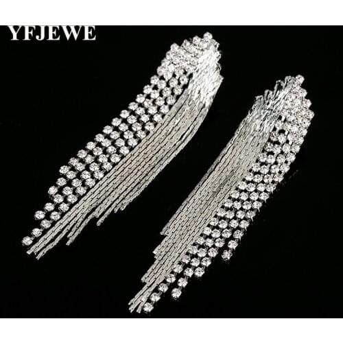 YFJEWE Fashion Jewelry Vintage Colorful Flower Rhinestone Drop Earring Brand Brincos Pendientes Drop Earrings For Women #E209