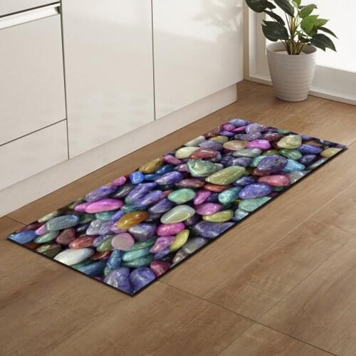 Zeegle Cobble Printed Mats for Hallway Floor Mats Home Rugs Room Mat Non-slip Kitchen Mats Bedroom Carpet indoor Doormat