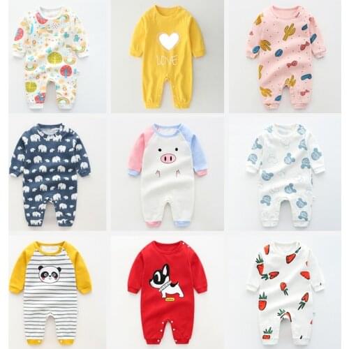 Baby Winter Clothes Rompers Kids Infant Organic Cotton Baby Clothes Baby Boy Girls Romper Outfits Animals Clothing