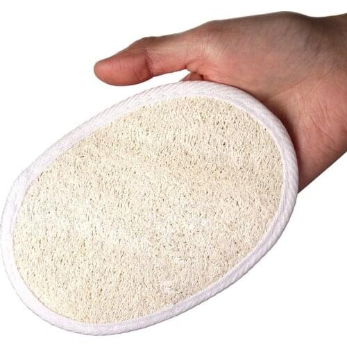 1pc Natural Sponge Soft Exfoliating Loofah Strap Handle Shower Massage Brush Skin body Bathing washing Accessories tcz11c1