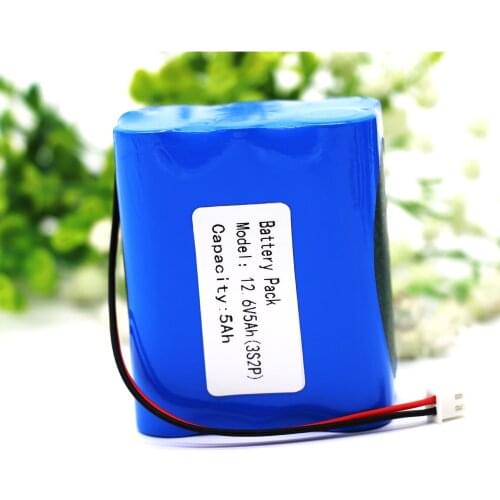 2021 new 12V Battery 3S2P 11.1V /12.6V 5000mAh 18650 Lithium-ion Battery Pack with 5A BMS for LED Lamp Light Backup Powe Etc