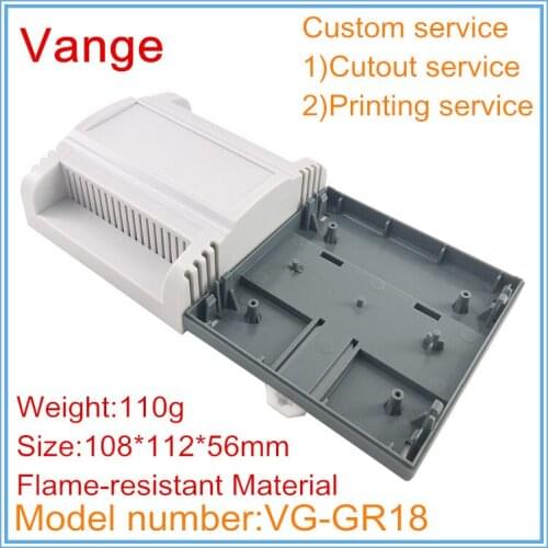 5pcs/lot industrial control box 108*112*56mm ABS plastic diy case enclosure fire prevention material for PLC control equipment