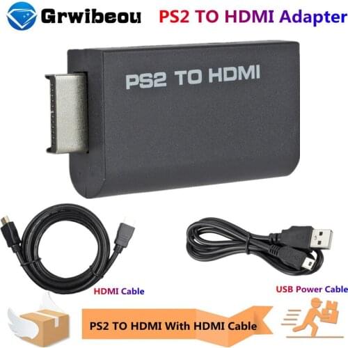 PS2 To HDMI-compatibale 480i/480p/576i Audio Video Converter Adapter With 3.5mm Audio Output Supports For PS2 Display Modes