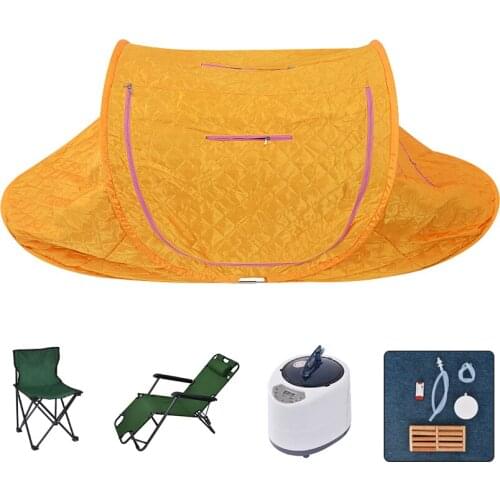 AL-TZ19Y Household Remote Control Dual Use Lying Sitting Type Portable Full Body Steam Sauna Box Single Folding Steaming Box