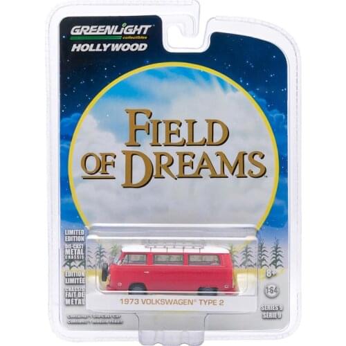 GreenLight Car 1:64 1973 Volks wagen Type 2 bus - Dream Field Collection Metal Die-cast Simulation Model Cars Toys