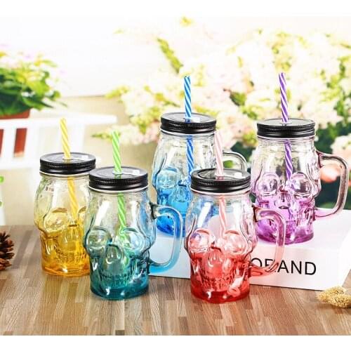 Halloween Skull Gradient Glass Cup Wine Glasses Drink Milk Cup Tea Cup Water Cup Cocktail Glass Halloween Decoration Wine Glass