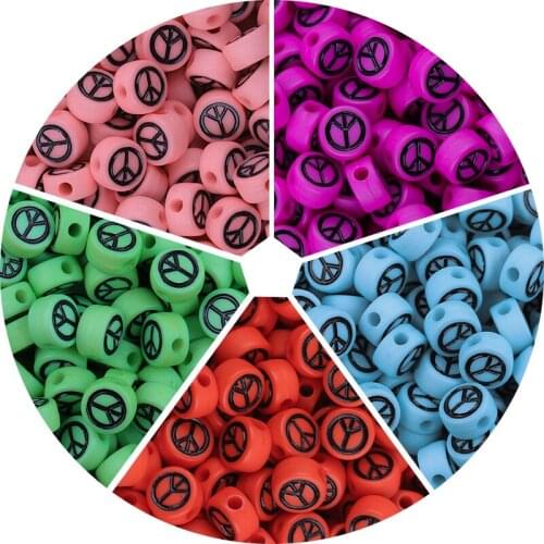 100pcs/lot Acrylic Round Mixed Letter Beads Charms Early Education DIY Loose Beads Alphabe Letter Beads Women Bracelet Making