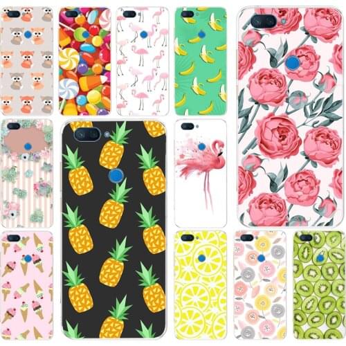 141FG Flamingo Pineapple Flower food Donuts Lemon cat Soft Silicone Tpu Cover phone Case for xiaomi redmi mi 8 A1 A2 lite