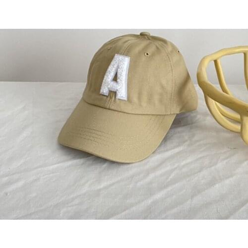 Baby Embroidery Hip Hop Cap Baseball Cotton Cap For Children Cute Letter A Summer Sun Hat Kids Boys Girls Hats Caps Adjustable