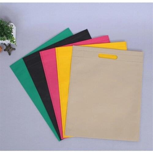 Eco Shopping Bag Foldable Non-woven Storage Pouch Female Portable Large Capacity Student School Bag Unisex Reusable Handb