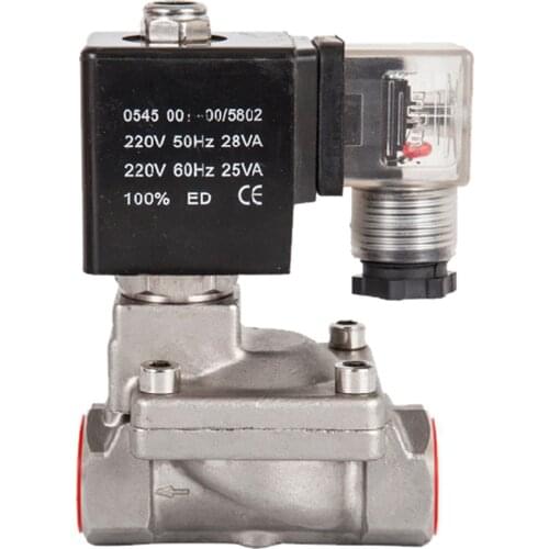 SLP series Stainless steel 16kg high pressure Pilot Diaphragm Solenoid Valve,N.C High temperature valves,110V 220V 380V 12V 24V
