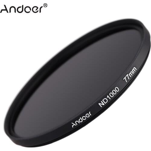 Andoer 77mm ND1000 10 Stop Fader Neutral Density Filter for Nikon Canon DSLR Camera