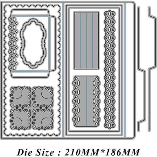 JMCRAFT 2021 Craft Metal Cutting Dies Cut Die Mold Lace Frame #3 Scrapbook Paper Craft Knife Mould Blade Punch Stencils Dies