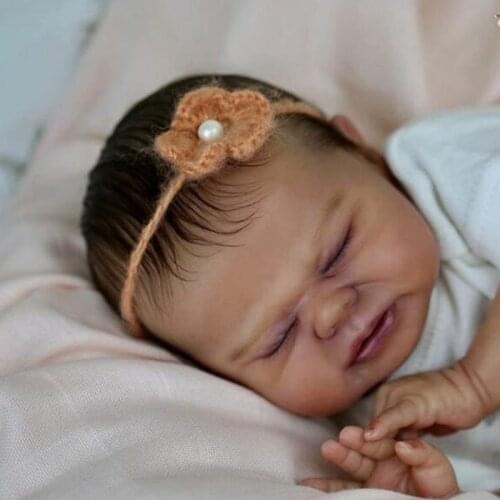 Reborn Baby Doll Kit 17inch Kit Reborn Looklike Real Baby Reborn Doll Kit Vincent Unfinished Doll Parts Toys for Children