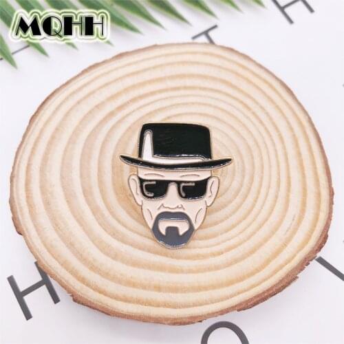 Creative Punk Movie Peripheral Enamel Brooch Character Avatar Breaking Bad Pin Pin Alloy Badge Clothes Bags Accessories Jewelry