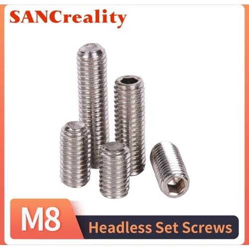 M6 M8 M10 M12 M16 DIN913 304 stainless steel Allen Head Hex Hexagon Socket Flat Point Set Screw End Grub Headless Bolt