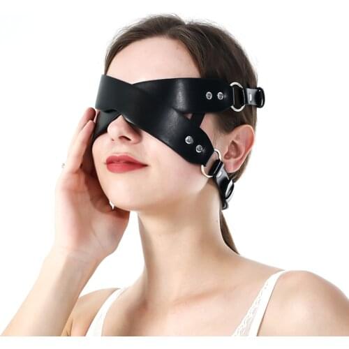 Fashion Leather Harness Mask Bdsm Sexy Cosplay Poppit Game Erotic Blindfold Masquerade Erotic Halloween Carnival Party Masks