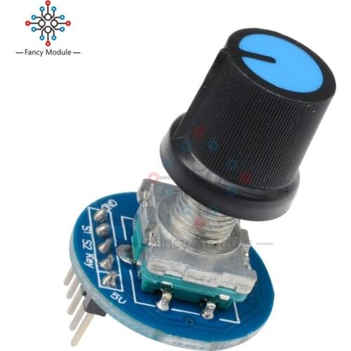 Rotary Encoder Module Brick Sensor Development Round Audio Rotating Potentiometer Knob Cap for Arduino 5V