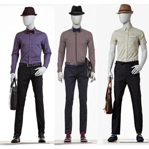 Best Quality Full Body Mannequin Glossy White Fiberglass Men Suits Display Male Mannequin for Sale