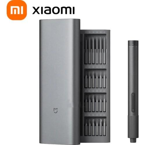 Xiaomi Mijia Electri Daily Use Screwdriver Kit 24 in 1 Precision Magnetic Bits Alluminum Box DIY Screw Driver Set For Smart Home