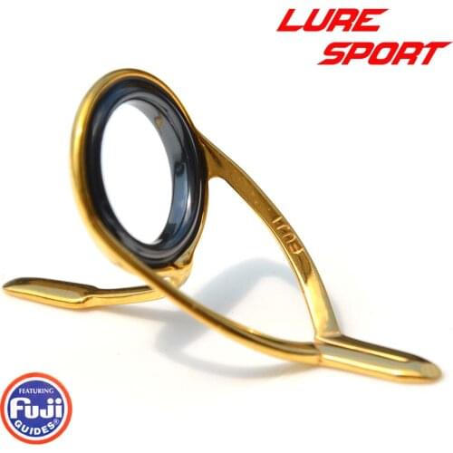 FUJI IGKWSG Guide 2pcs Gold Frame SIC Ring Rod Building Component Fishing Pole Repair DIY Accessory