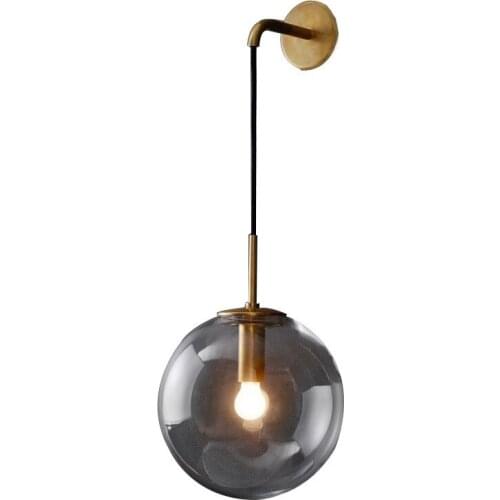 Nordic Black golden wall lamp white glass shade bedroom Bedside Restaurant Aisle Wall Sconce bathroom indoor lighting fixtures