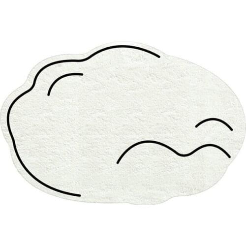 Nordic Non-slip Carpet Plush Bedside Mat Cloud Shape Rug for Living Room Chair Sofa Area Rugs Soft Kids Play Mats Home Decor