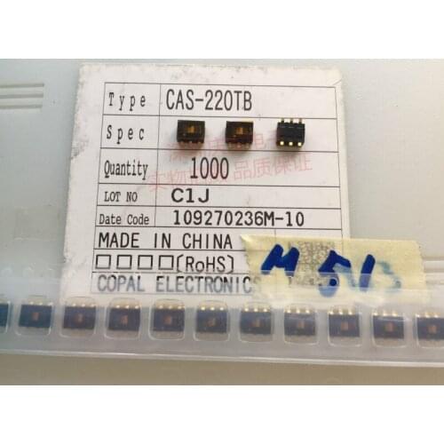 Original new 100% CAS-220TB dial switch 1 bit 1P SMD 6pin coding switch gold-plated foot