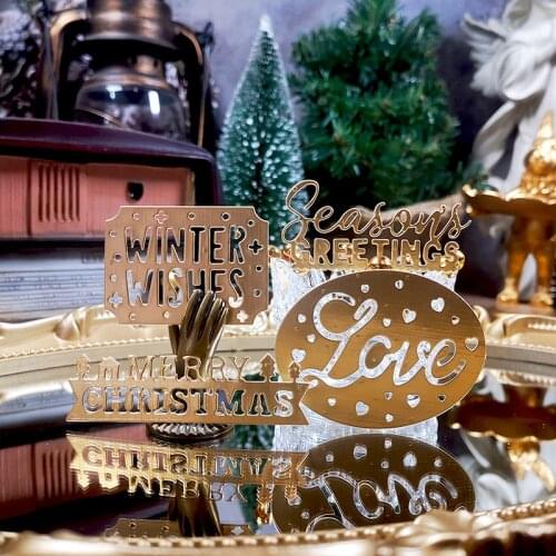 Panalisacraft Christmas Sentiment Metal Cutting Dies Christmas cut die scrapbook Album Paper Card Craft Embossing