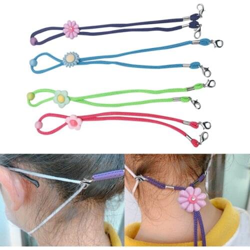 4pc Adjustable Face Mask Lanyard Handy&Convenient Safety Mask Rest&Ear Holder Rope Portable Face Mask Hang on Neck String