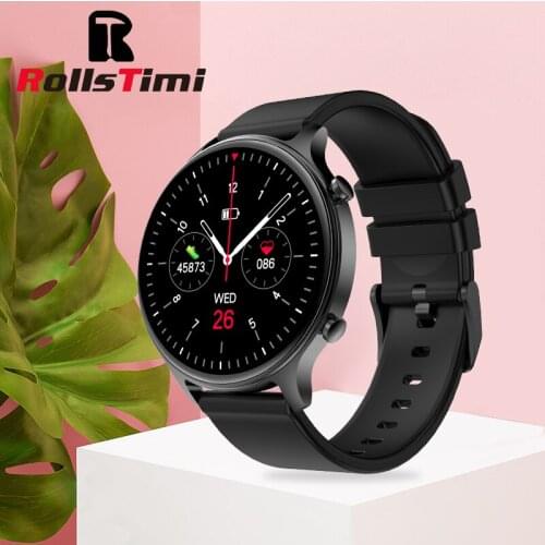 Rollstimi 2021 Multifunctional Smart Watch IP67 Waterproof Sports Fitness Heart Rate Monitoring Clock Mens Lady Clock Wristband