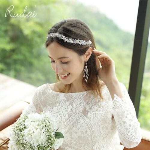 Luxury Crystal Wedding Headband Rhinestone Beaded Wedding Hair Accessories Pearls Headpiece Jewelry Bridal Head Wear HD41