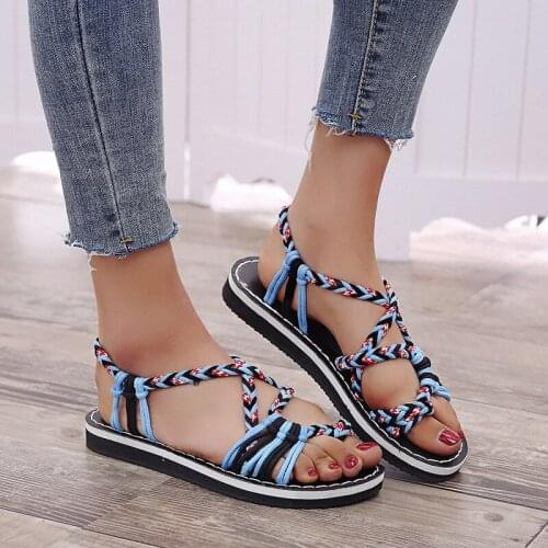 Mixed Colors Womens Sandals Open Toed Summer Shoes For Woman Narrow Band Flip Flops Women Sandals Soft Stitching Ladies Sandals