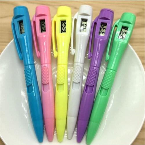 6pcs/lot Special-purpose Ball Pen Electronic Watch Test Pen Electronics Clock Ballpoint Student Civil Servant Work In An Office