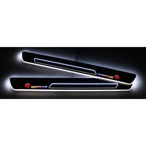 SNCN LED Car Scuff Plate Trim Pedal Door Sill Pathway Moving Welcome Light For MG ZR MG3 2011 -2014 2015 2016 2017 Accessories