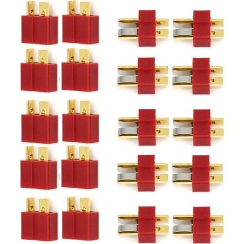 1/2/6/10/20Pcs T- Plug Male & Female Connectors Deans Style For RC LiPo Battery ESC RC Toys Spare Parts Accessories
