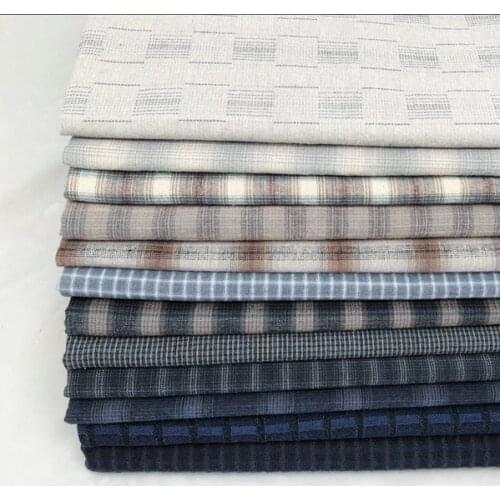 50*140cm Thick Sewing Patchwork Japanese Yarn Dyed 100% Cotton Fabric for Quilting Bag Purse Doll Needlework Fabrics